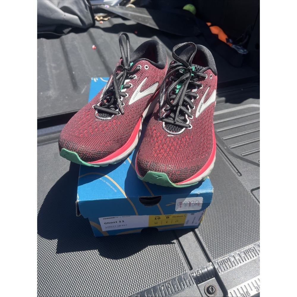 Brooks Ghost 11 1202771B017 Running Shoes, Women's Size‎ 10 Black/Pink/Green